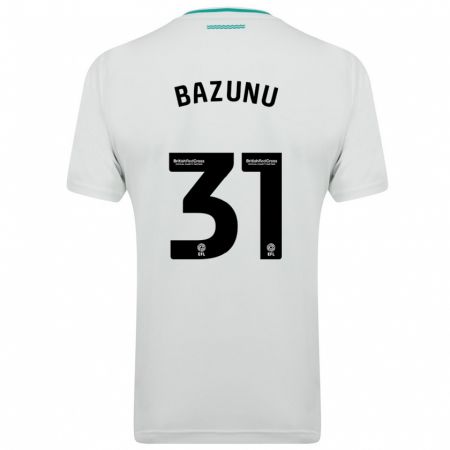 Kandiny Uomo Maglia Gavin Bazunu #31 Bianco Kit Gara Away 2023/24 Maglietta