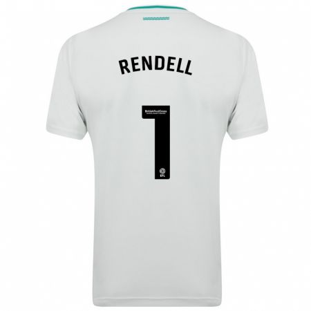 Kandiny Uomo Maglia Kayla Rendell #1 Bianco Kit Gara Away 2023/24 Maglietta