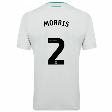 Kandiny Uomo Maglia Ella Morris #2 Bianco Kit Gara Away 2023/24 Maglietta