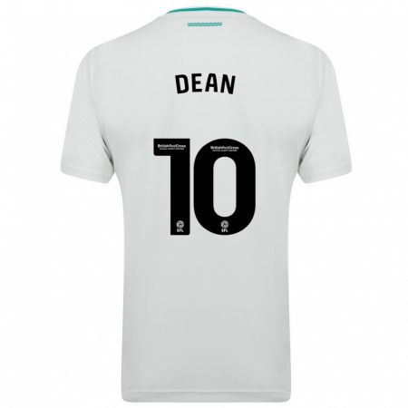 Kandiny Uomo Maglia Rianna Dean #10 Bianco Kit Gara Away 2023/24 Maglietta