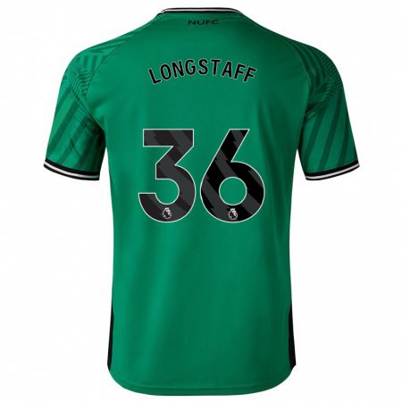 Kandiny Uomo Maglia Sean Longstaff #36 Verde Kit Gara Away 2023/24 Maglietta