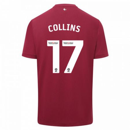 Kandiny Uomo Maglia Jamilu Collins #17 Rosso Kit Gara Away 2023/24 Maglietta