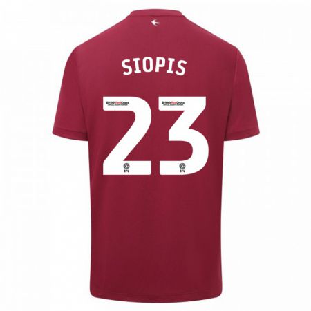 Kandiny Uomo Maglia Manolis Siopis #23 Rosso Kit Gara Away 2023/24 Maglietta