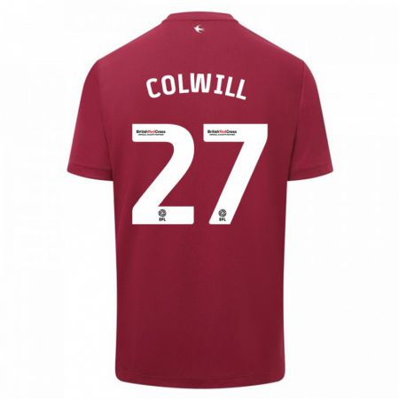 Kandiny Hombre Camiseta Rubin Colwill #27 Rojo 2ª Equipación 2023/24 La Camisa