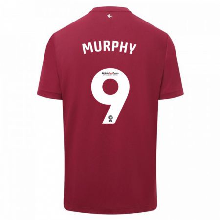 Kandiny Uomo Maglia Alana Murphy #9 Rosso Kit Gara Away 2023/24 Maglietta