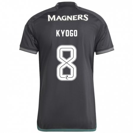 Kandiny Uomo Maglia Kyogo Furuhashi #8 Nero Kit Gara Away 2023/24 Maglietta