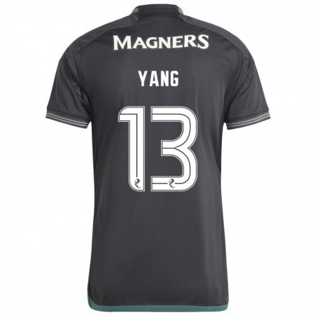 Kandiny Uomo Maglia Hyun-Jun Yang #13 Nero Kit Gara Away 2023/24 Maglietta