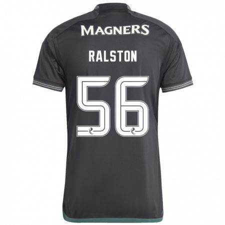 Kandiny Hombre Camiseta Anthony Ralston #56 Negro 2ª Equipación 2023/24 La Camisa México