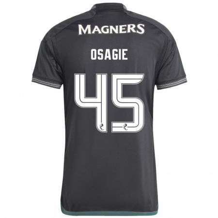 Kandiny Hombre Camiseta Justin Osagie #45 Negro 2ª Equipación 2023/24 La Camisa México