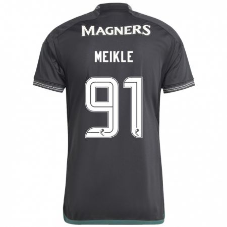 Kandiny Uomo Maglia Jamie Meikle #91 Nero Kit Gara Away 2023/24 Maglietta