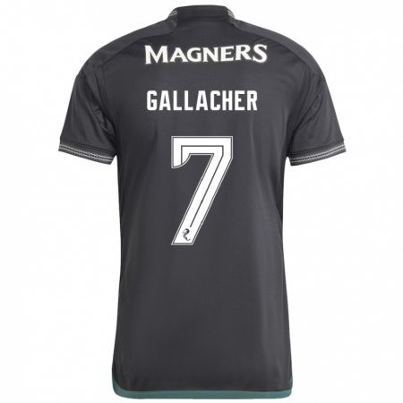 Kandiny Uomo Maglia Amy Gallacher #7 Nero Kit Gara Away 2023/24 Maglietta