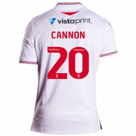 Kandiny Uomo Maglia Andy Cannon #20 Bianco Kit Gara Away 2023/24 Maglietta