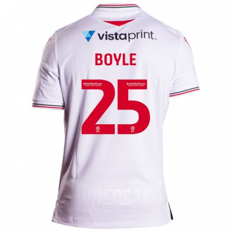 Kandiny Uomo Maglia Will Boyle #25 Bianco Kit Gara Away 2023/24 Maglietta