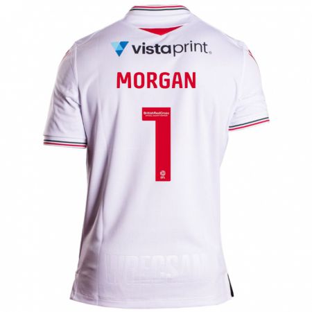 Kandiny Uomo Maglia Delyth Morgan #1 Bianco Kit Gara Away 2023/24 Maglietta