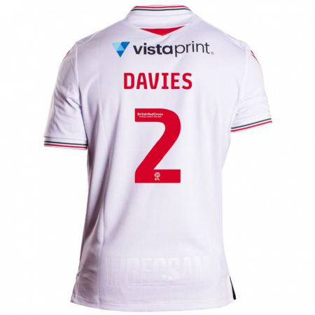 Kandiny Uomo Maglia Phoebe Davies #2 Bianco Kit Gara Away 2023/24 Maglietta