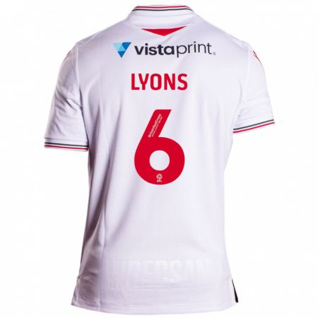 Kandiny Uomo Maglia Lauryn Lyons #6 Bianco Kit Gara Away 2023/24 Maglietta