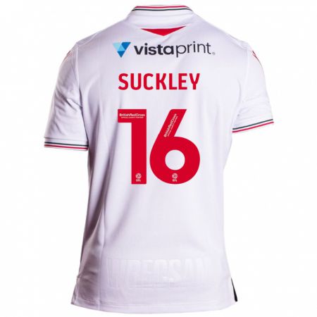 Kandiny Uomo Maglia Ava Suckley #16 Bianco Kit Gara Away 2023/24 Maglietta