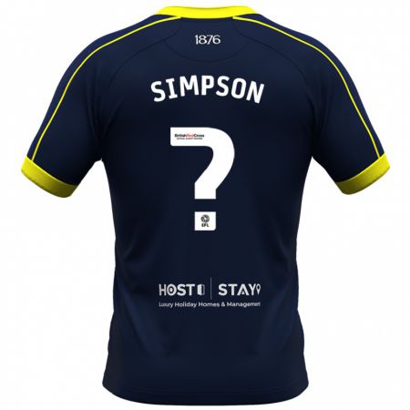 Kandiny Herren Nathan Simpson #0 Marine Auswärtstrikot Trikot 2023/24 T-Shirt Österreich