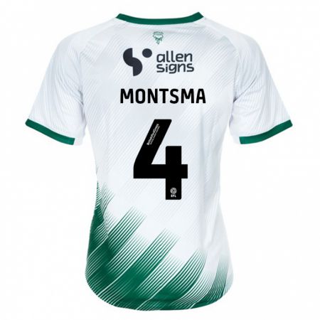 Kandiny Hombre Camiseta Lewis Montsma #4 Blanco 2ª Equipación 2023/24 La Camisa