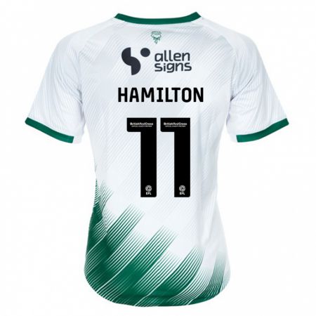 Kandiny Uomo Maglia Ethan Hamilton #11 Bianco Kit Gara Away 2023/24 Maglietta