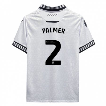 Kandiny Uomo Maglia Liam Palmer #2 Bianco Kit Gara Away 2023/24 Maglietta