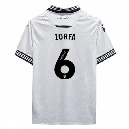 Kandiny Hombre Camiseta Dominic Iorfa #6 Blanco 2ª Equipación 2023/24 La Camisa