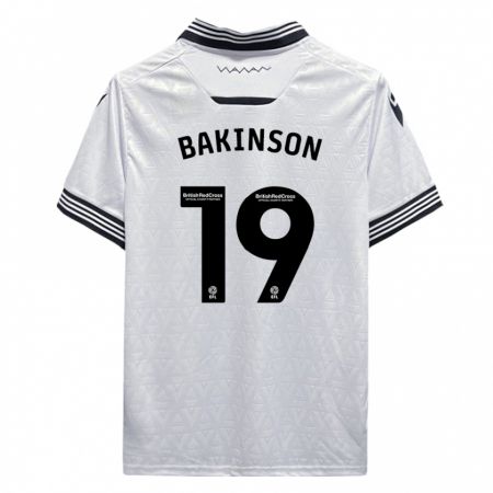 Kandiny Uomo Maglia Tyreeq Bakinson #19 Bianco Kit Gara Away 2023/24 Maglietta