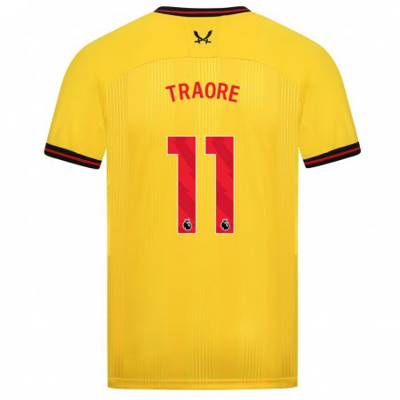 Kandiny Herren Bénie Traoré #11 Gelb Auswärtstrikot Trikot 2023/24 T-Shirt Österreich