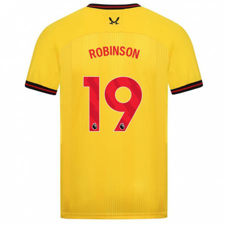 Kandiny Uomo Maglia Jack Robinson #19 Giallo Kit Gara Away 2023/24 Maglietta