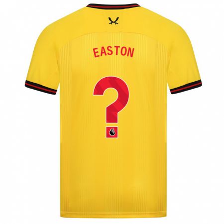 Kandiny Hombre Camiseta Evan Easton #0 Amarillo 2ª Equipación 2023/24 La Camisa