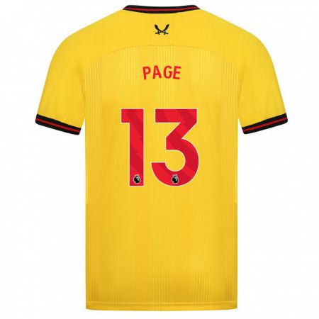 Kandiny Hombre Camiseta Olivia Jane Page #13 Amarillo 2ª Equipación 2023/24 La Camisa