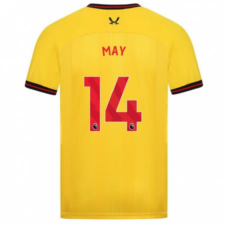 Kandiny Uomo Maglia Ellie May #14 Giallo Kit Gara Away 2023/24 Maglietta