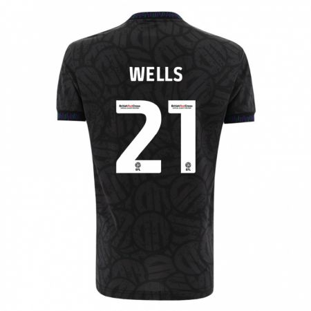 Kandiny Uomo Maglia Nahki Wells #21 Nero Kit Gara Away 2023/24 Maglietta