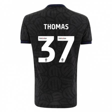 Kandiny Uomo Maglia Olly Thomas #37 Nero Kit Gara Away 2023/24 Maglietta