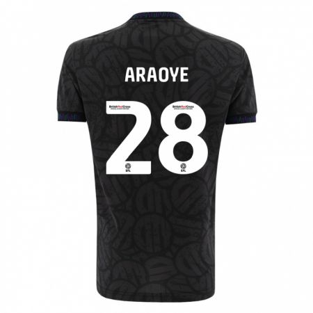 Kandiny Uomo Maglia Raphael Araoye #28 Nero Kit Gara Away 2023/24 Maglietta