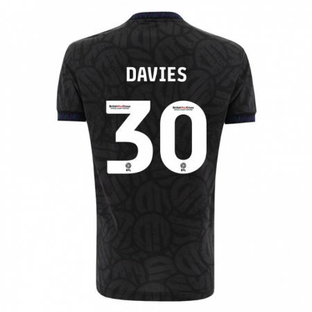 Kandiny Uomo Maglia Yasmin Davies #30 Nero Kit Gara Away 2023/24 Maglietta