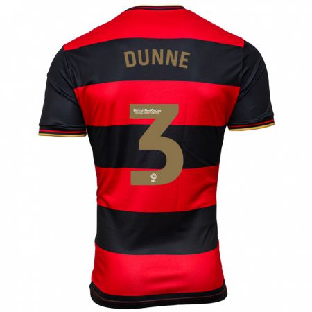 Kandiny Heren Jimmy Dunne #3 Zwart Rood Uitshirt Uittenue 2023/24 T-Shirt België