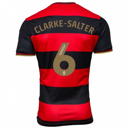 Kandiny Herren Jake Clarke-Salter #6 Schwarz Rot Auswärtstrikot Trikot 2023/24 T-Shirt Österreich