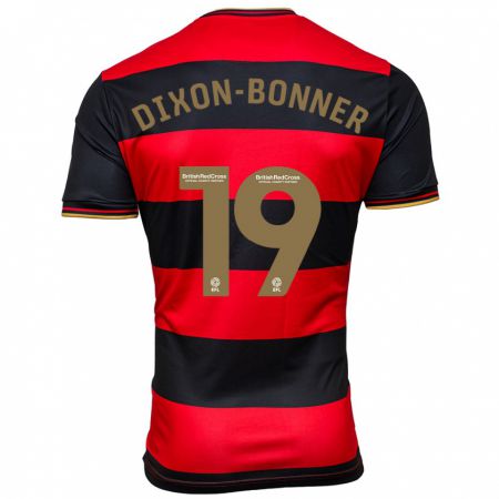 Kandiny Heren Elijah Dixon-Bonner #19 Zwart Rood Uitshirt Uittenue 2023/24 T-Shirt België