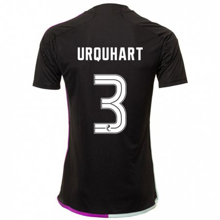 Kandiny Hombre Camiseta Millie Urquhart #3 Negro 2ª Equipación 2023/24 La Camisa