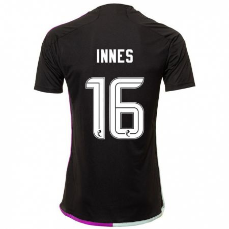 Kandiny Hombre Camiseta Hannah Innes #16 Negro 2ª Equipación 2023/24 La Camisa