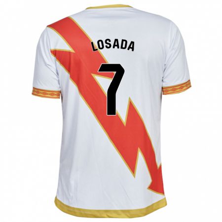 Kandiny Dames Juan Losada #7 Wit Thuisshirt Thuistenue 2023/24 T-Shirt België