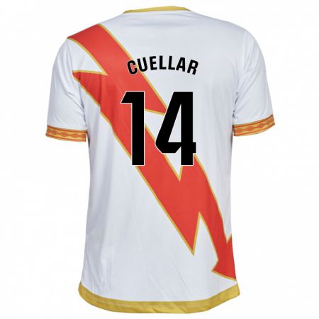 Kandiny Mujer Camiseta Alberto Cuéllar #14 Blanco 1ª Equipación 2023/24 La Camisa