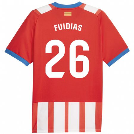 Kandiny Mujer Camiseta Toni Fuidias #26 Rojo Blanco 1ª Equipación 2023/24 La Camisa