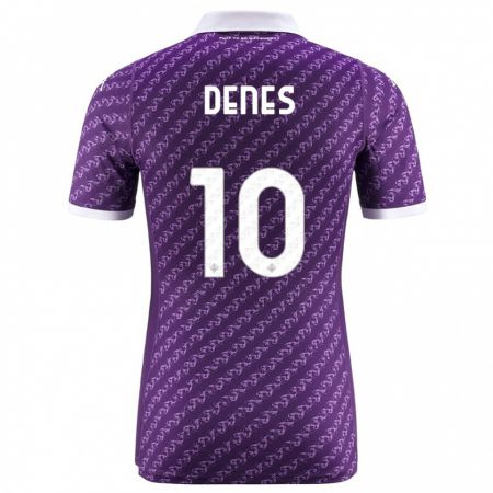 Kandiny Dames Adrián Dénes #10 Viooltje Thuisshirt Thuistenue 2023/24 T-Shirt België