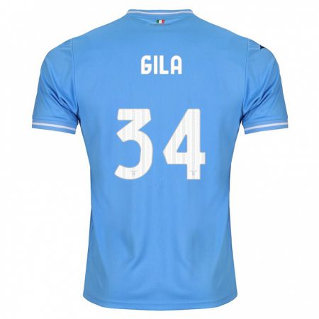 Kandiny Donna Maglia Mario Gila #34 Blu Kit Gara Home 2023/24 Maglietta