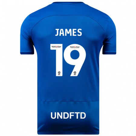 Kandiny Mujer Camiseta Jordan James #19 Azul 1ª Equipación 2023/24 La Camisa