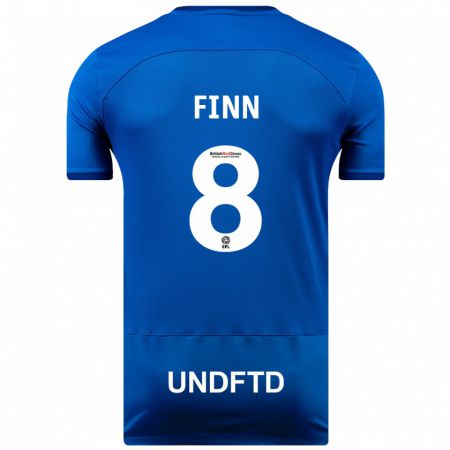 Kandiny Mujer Camiseta Jamie Finn #8 Azul 1ª Equipación 2023/24 La Camisa