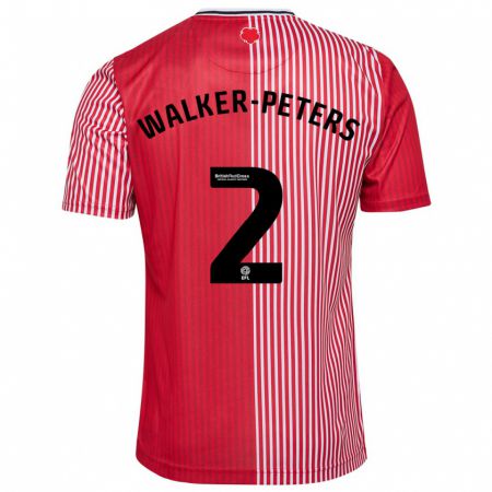 Kandiny Mujer Camiseta Kyle Walker-Peters #2 Rojo 1ª Equipación 2023/24 La Camisa