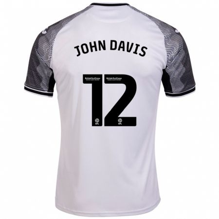 Kandiny Mujer Camiseta Stacey John-Davis #12 Blanco 1ª Equipación 2023/24 La Camisa